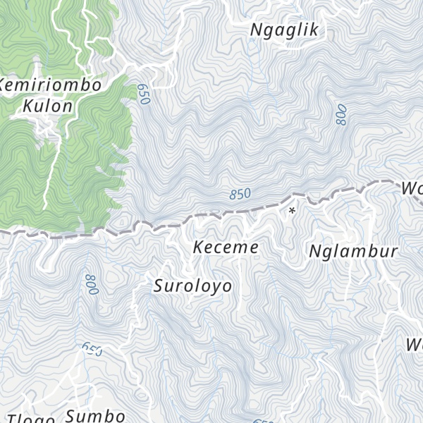 Map of Puncak Suroloyo
