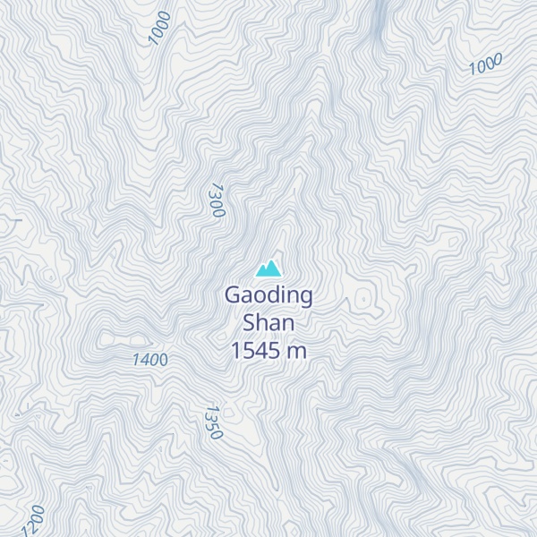 Map of Gaoding Shan
