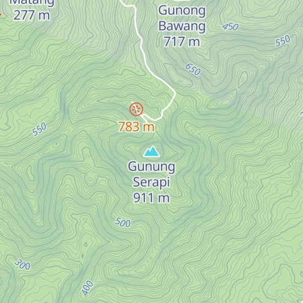 Map of Gunung Serapi
