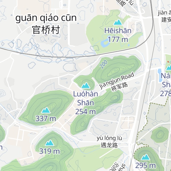 Map of Luóhàn Shān
