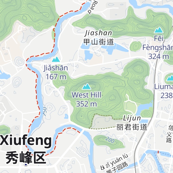 Map of West Hill