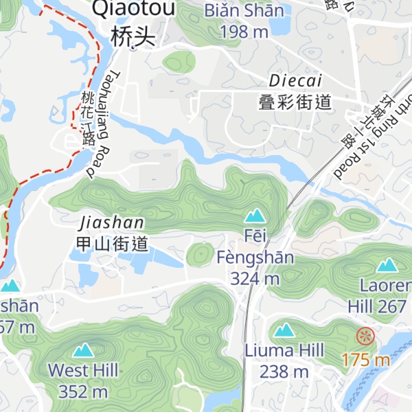 Map of Qīngxiù Shān