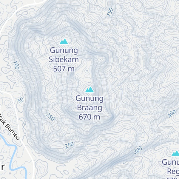 Map of Gunung Braang