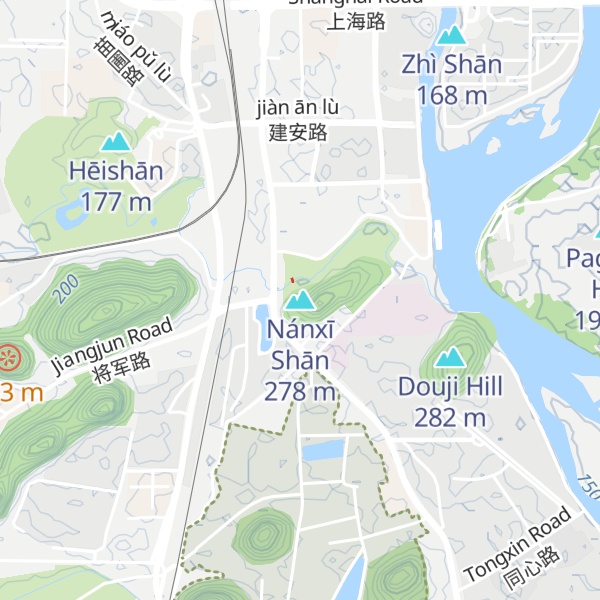 Map of Nánxī Shān