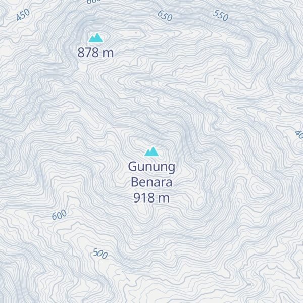 Map of Gunung Benara