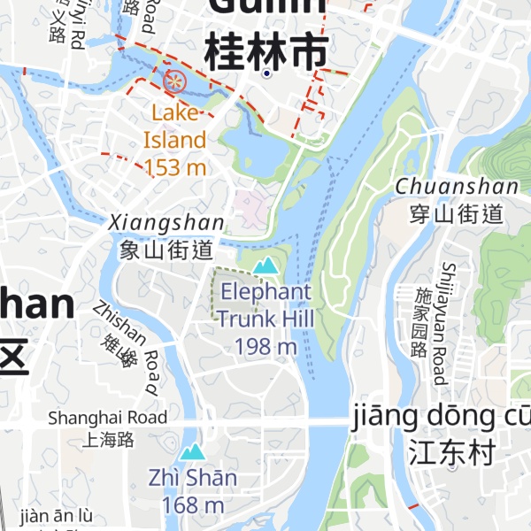 Map of Elephant Trunk Hill