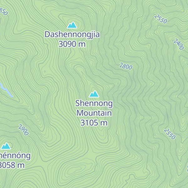 Map of Shennong Mountaın