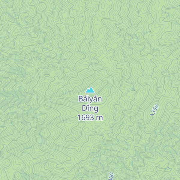 Map of Báiyán Dǐng