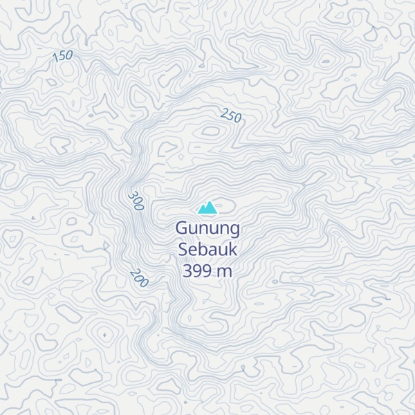 Map of Gunung Sebauk