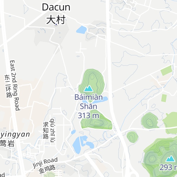 Map of Báimiàn Shān