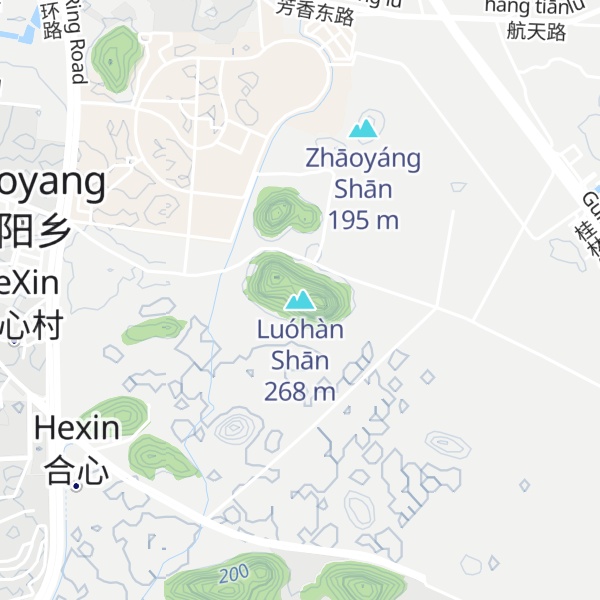Map of Luóhàn Shān