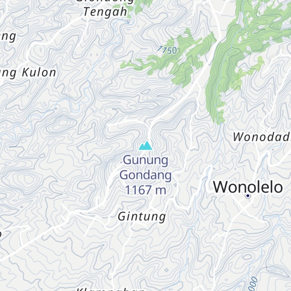 Map of Gunung Gondang