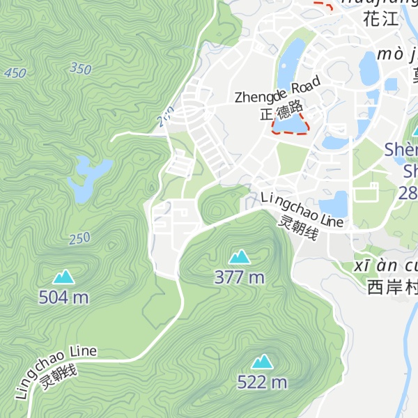 Map of Guānyīn Shān