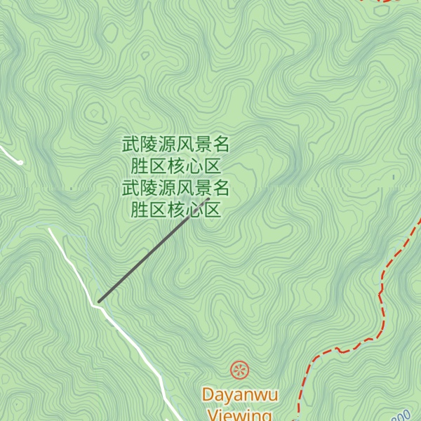 Map of Five Fingers Peak