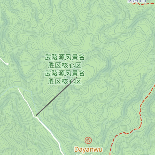 Map of The Buddha's Palm Peak