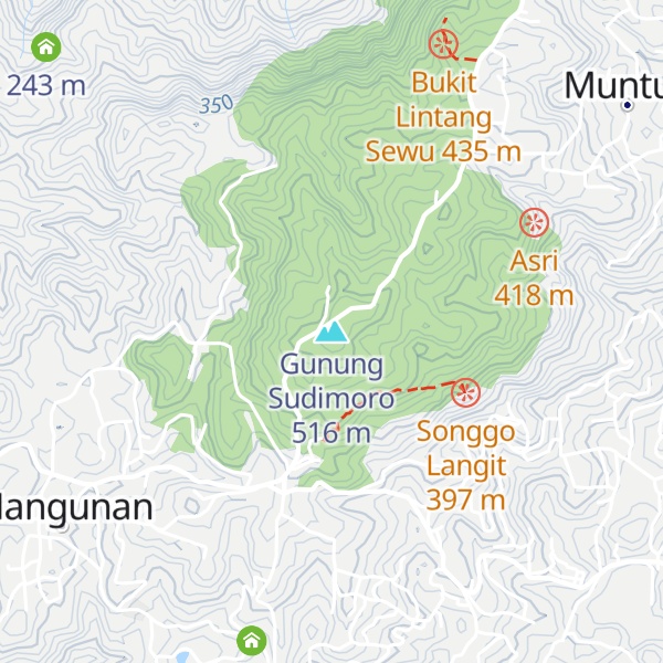 Map of Gunung Sudimoro