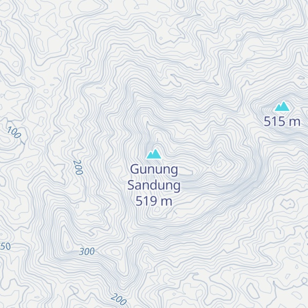 Map of Gunung Sandung