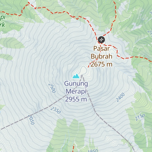 Map of Gunung Merapi