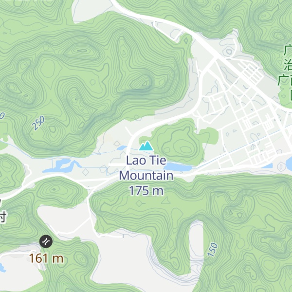 Map of Lao Tie Mountain