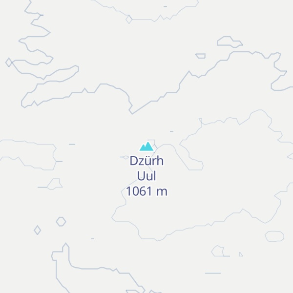 Map of Dzürh Uul