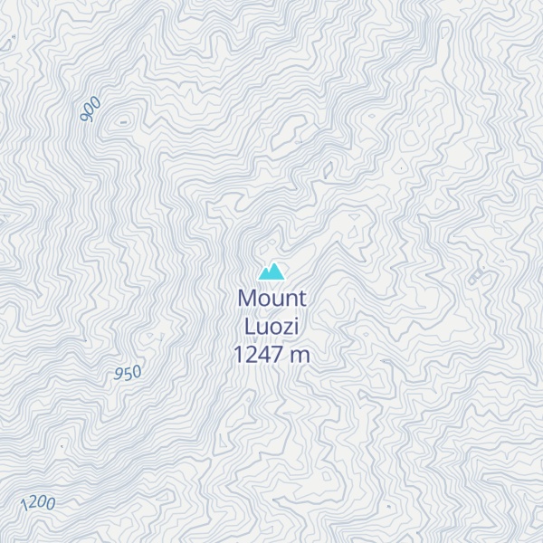 Map of Mount Luozi
