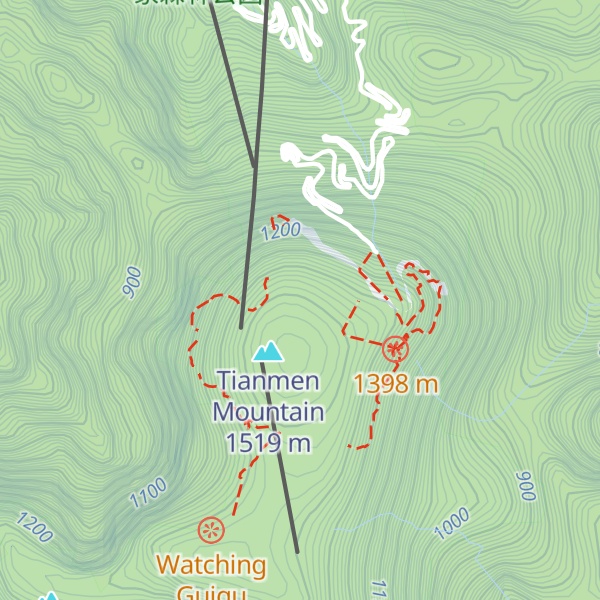 Map of Tianmen Heaven Gate