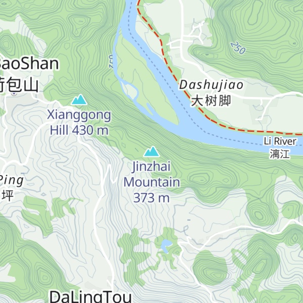 Map of Jinzhai Mountain