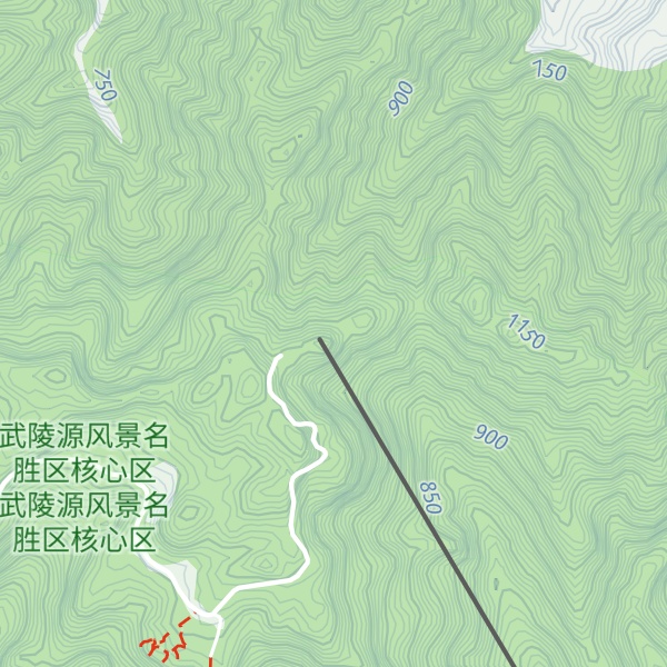 Map of Mount Tianzi