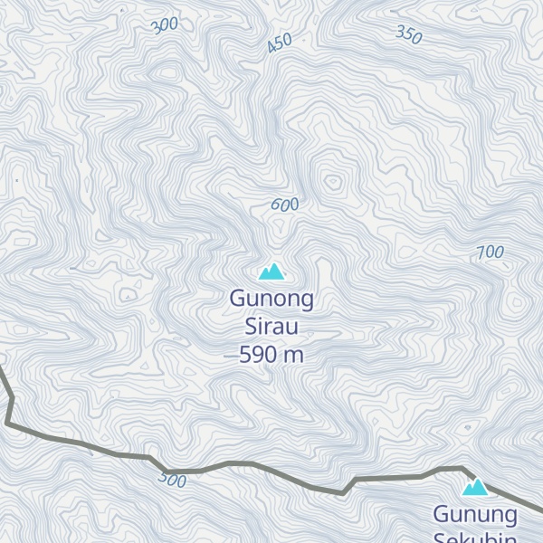 Map of Gunong Sirau