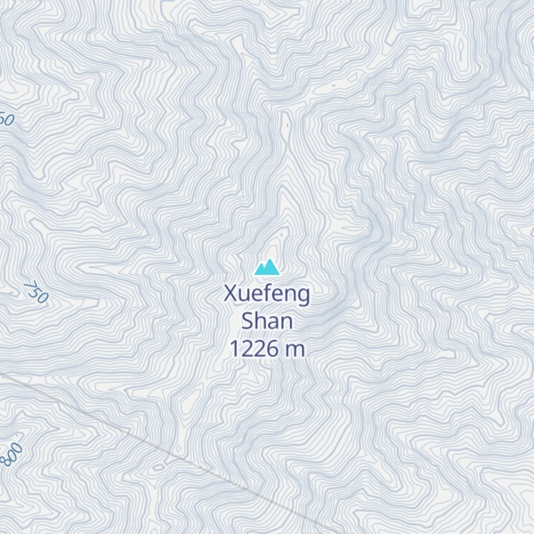 Map of Xuefeng Shan