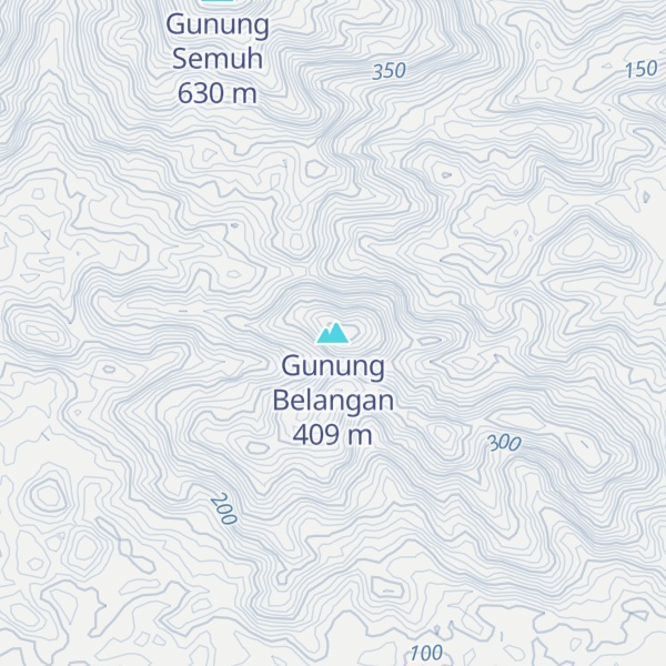 Map of Gunung Belangan