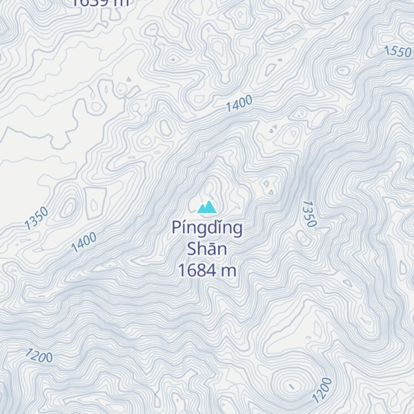 Map of Píngdǐng Shān