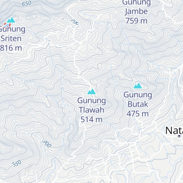 Map of Gunung Tlawah