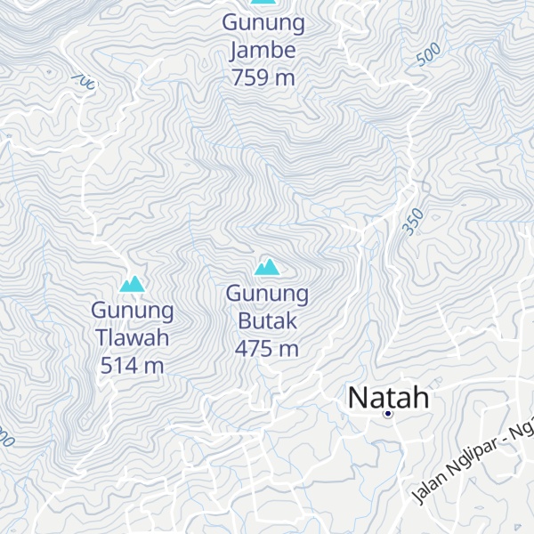 Map of Gunung Butak