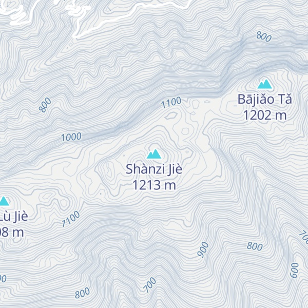 Map of Shànzi Jiè