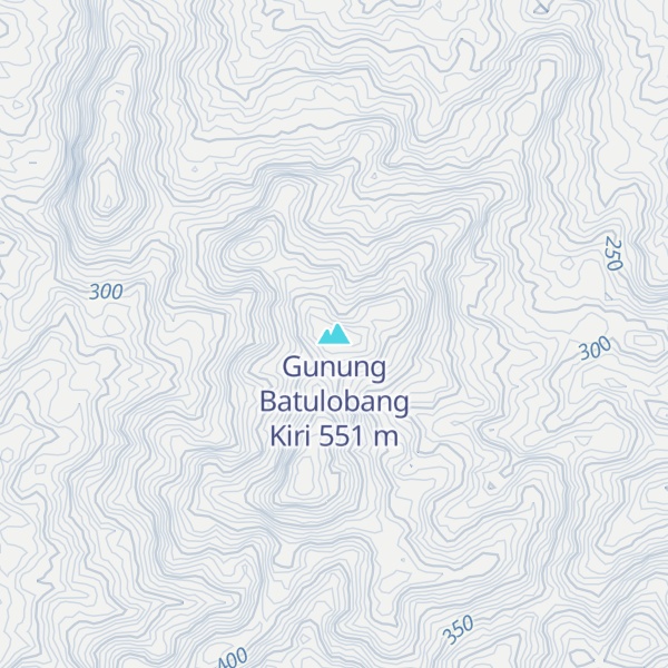 Map of Gunung Batulobang Kiri