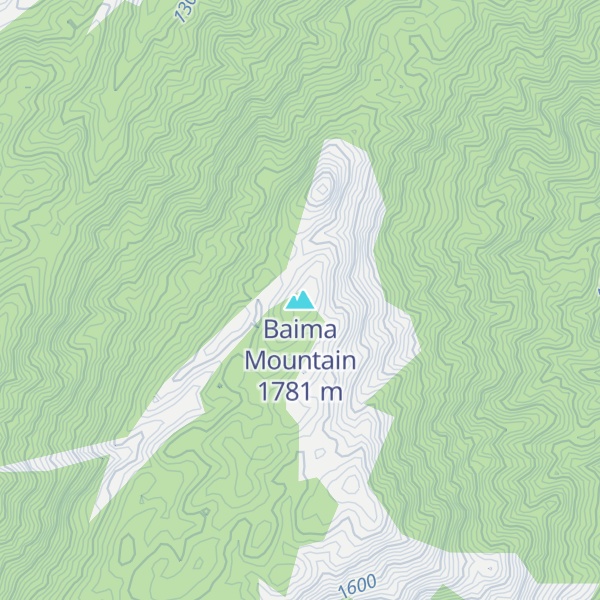 Map of Baima Mountain