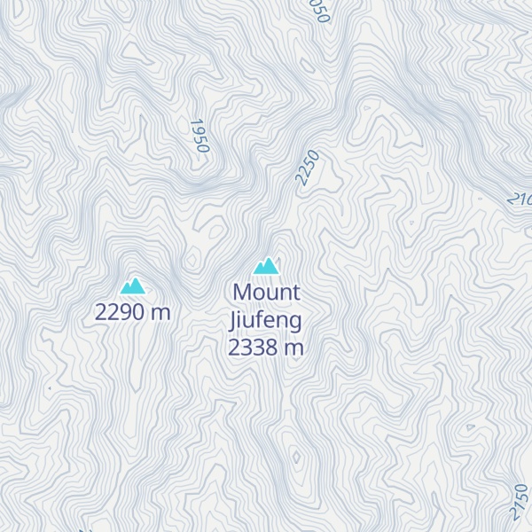Map of Mount Jiufeng
