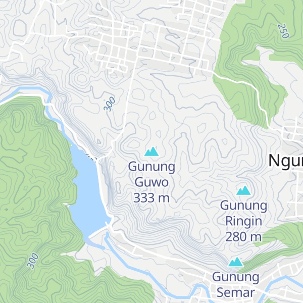 Map of Gunung Guwo