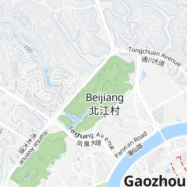 Map of Jīnjǐng Lǐng