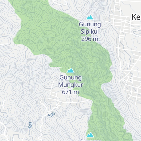 Map of Gunung Mungkur