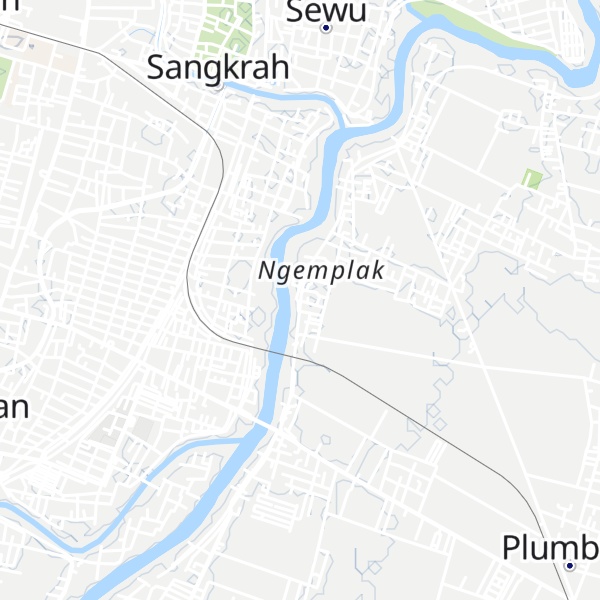 Map of Tenda pengungsan sementara