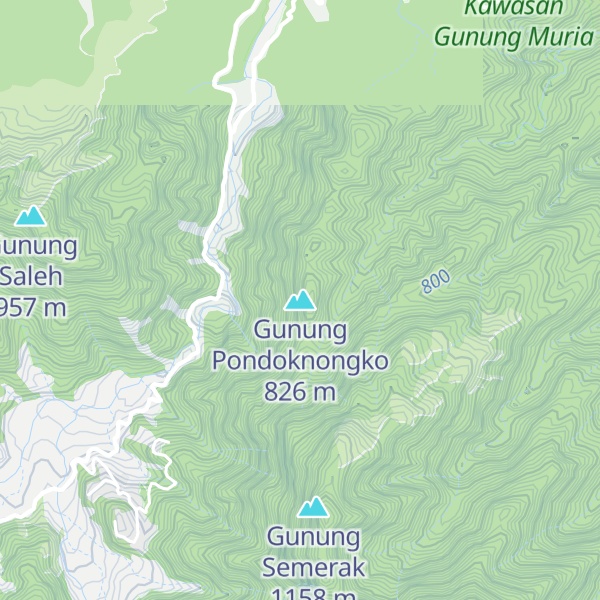 Map of Gunung Pondoknongko