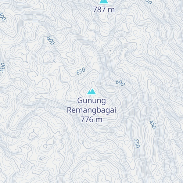 Map of Gunung Remangbagai