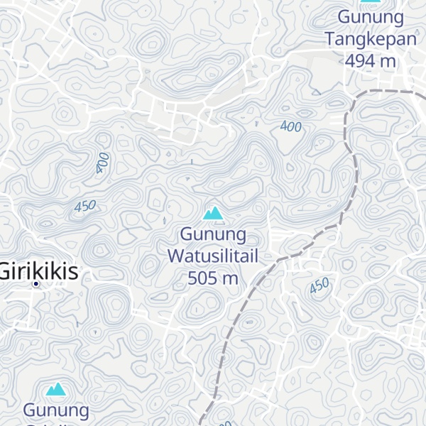 Map of Gunung Watusilitail