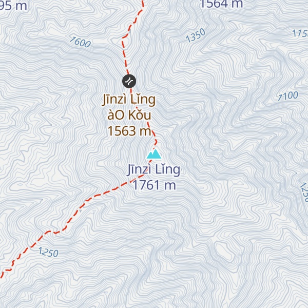 Map of Jīnzì Lǐng