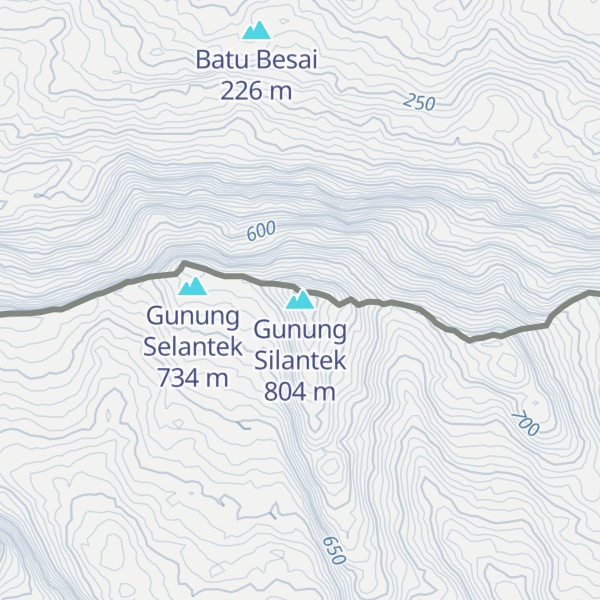 Map of Gunung Silantek