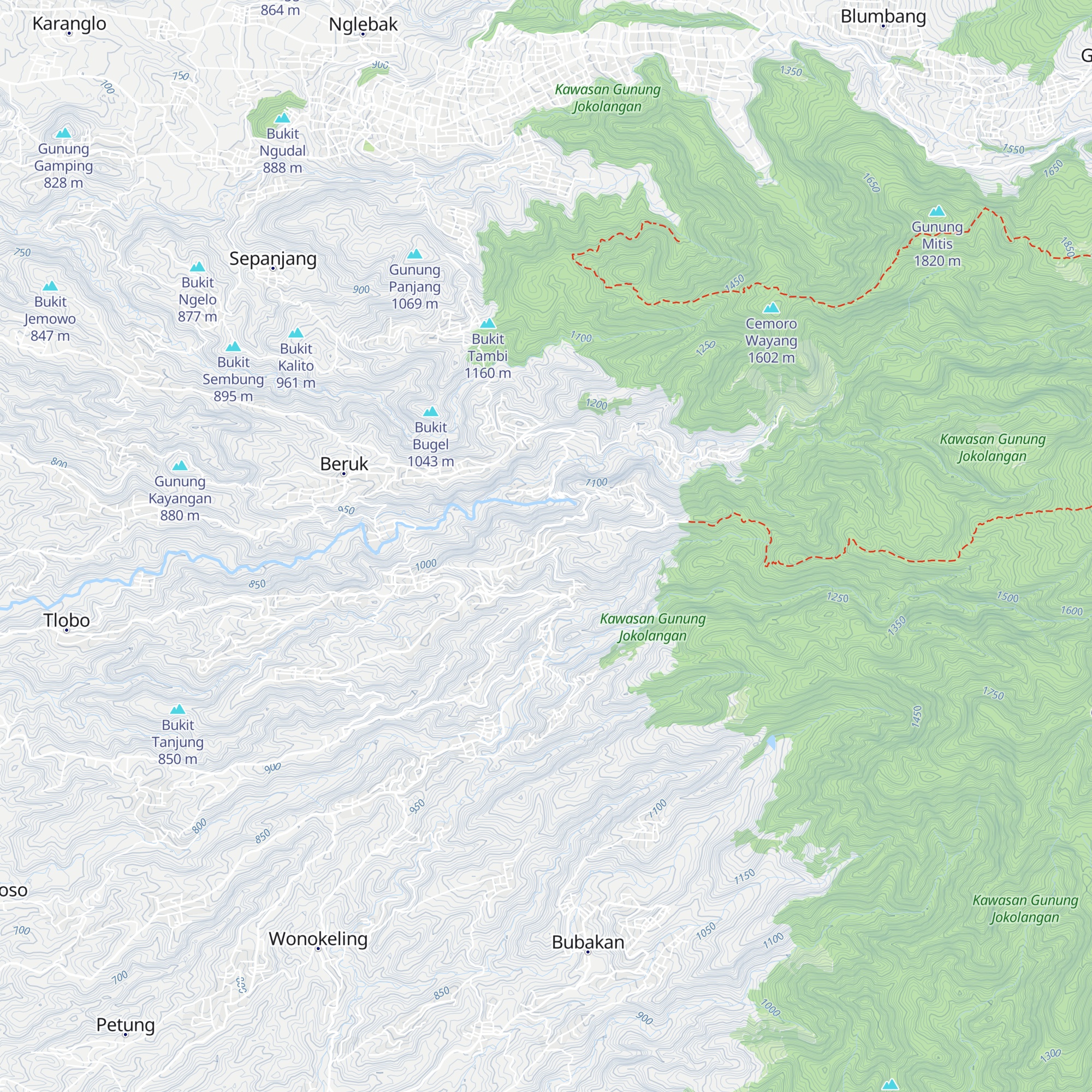 Basecamp Jokolangan Via Wonorejo map
