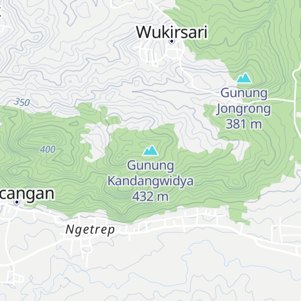 Map of Gunung Kandangwidya