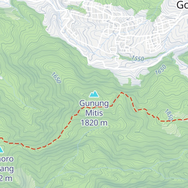 Map of Gunung Mitis